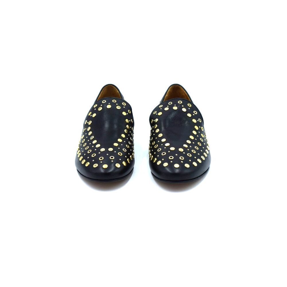 NEW SANDRO PARIS BLACK STUD LOAFER SZ 37‎